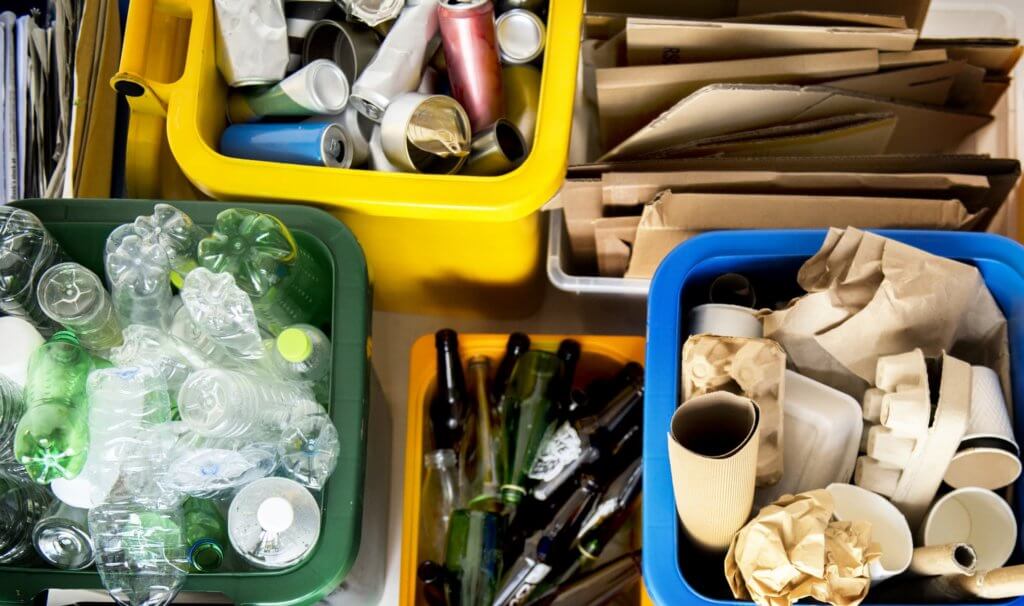 Separate Recycling Waste Bin Bags Recycle Garbage Trash Sorting Bins  Organizer